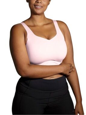 BROOKS 350078 ROSE WATER PINK UNDERWIRE CONVERTIBLE STRAP SPORTS ATHLETIC BRA